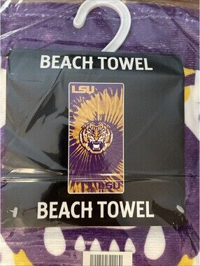 LSU Tigers Beach Towel 30x60 Northwest Group NEW